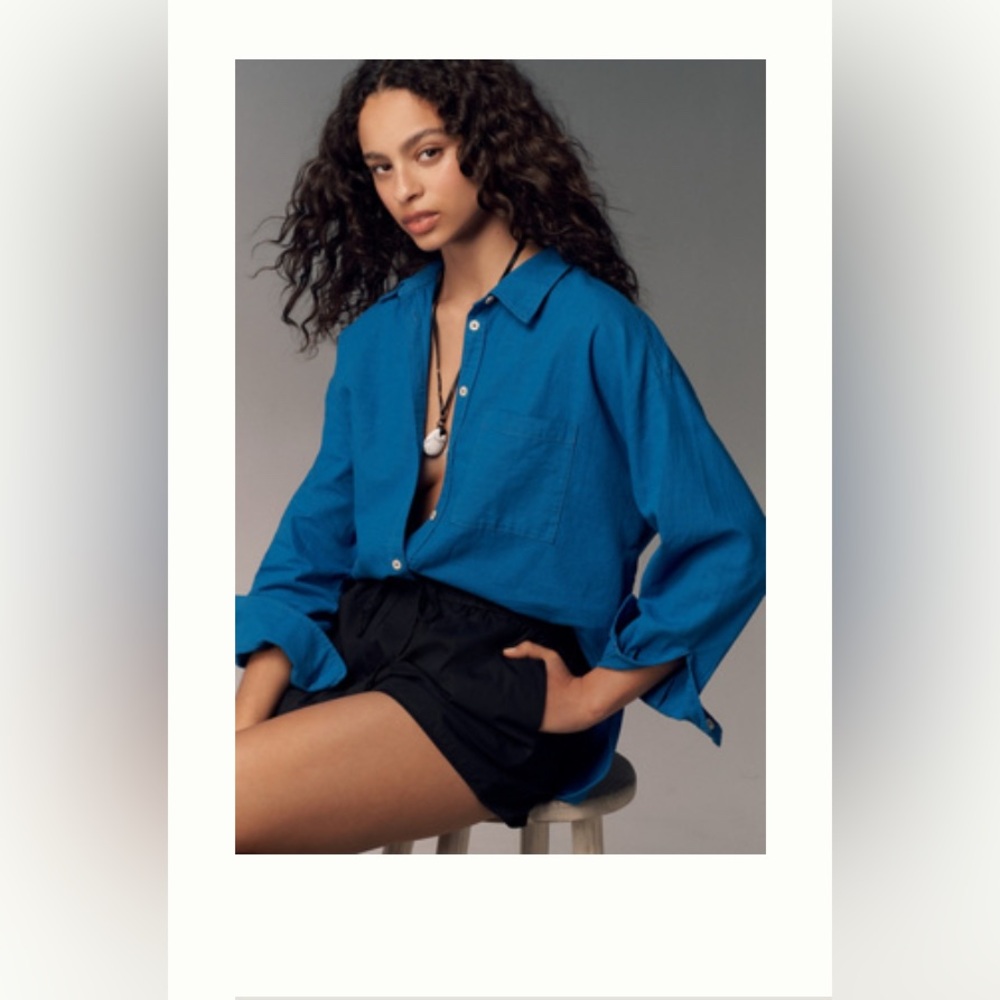 The Bennet Buttondown Shirt by Maeve: Linen Edition